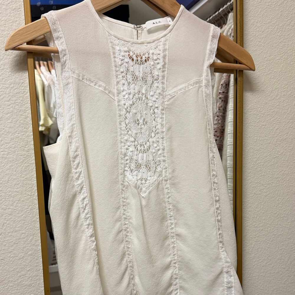 A.L.C. Cream Lace Detail Camisole